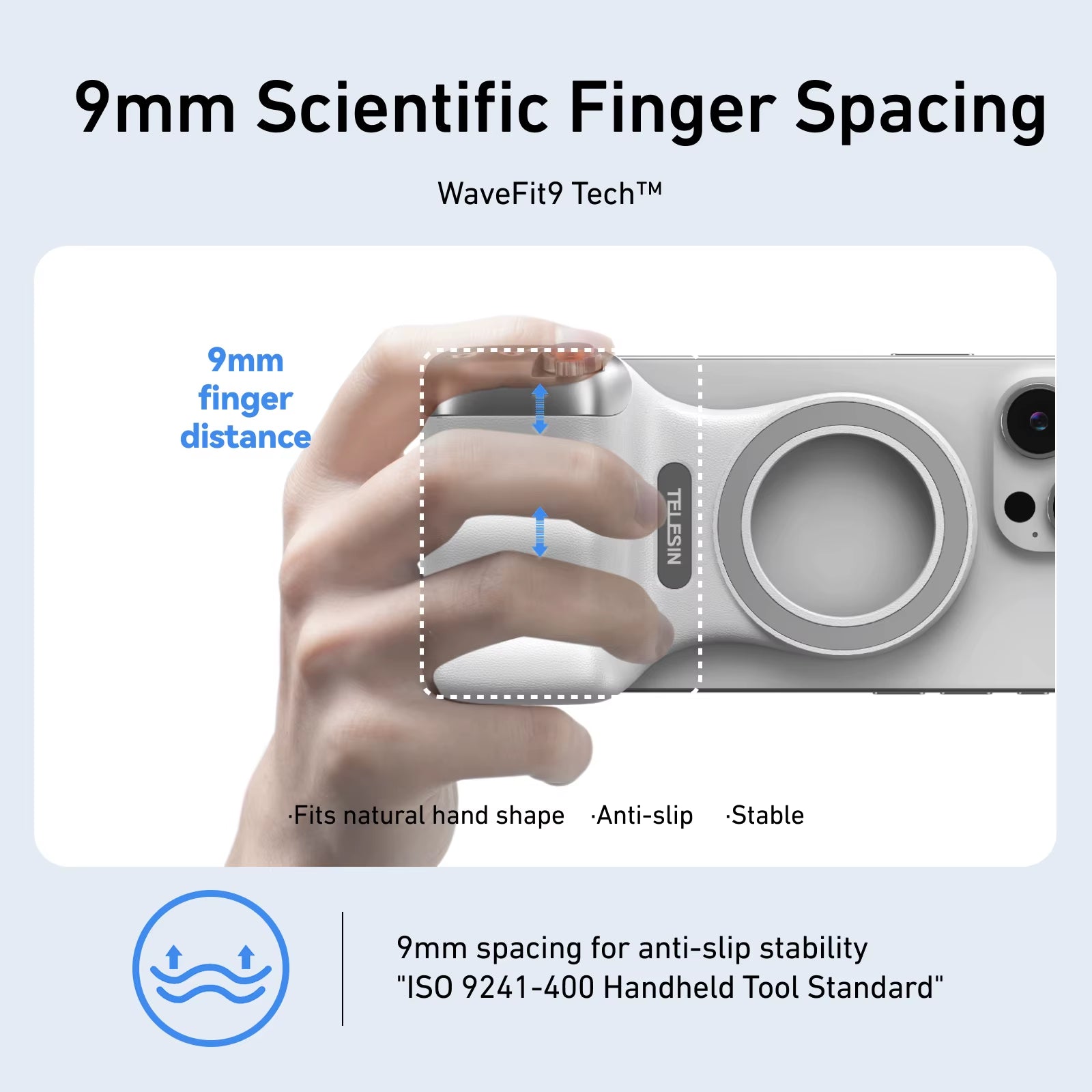 TELESIN Magnetic Phone Camera Shoot Hand Grip Phone Holder Shooting Aid Remote Control Handle for Iphone HUAWEI SAMSUNG Phone