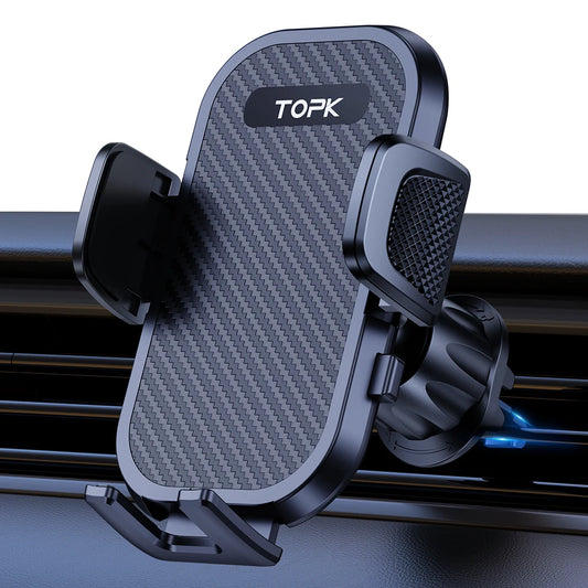 Car Phone Holder Air Vent Mount for Big Phones & Thick Cases | Hands-Free Clamp Cradle for Iphone, Samsung, All Smartphones