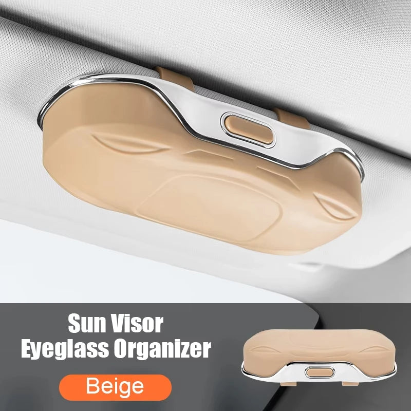 Car Sunglasses Holder Car Glasses Box Sun Visor ABS Storage Case Anti-Scratch Eyeglasses Protection Box Car Interior Accessories