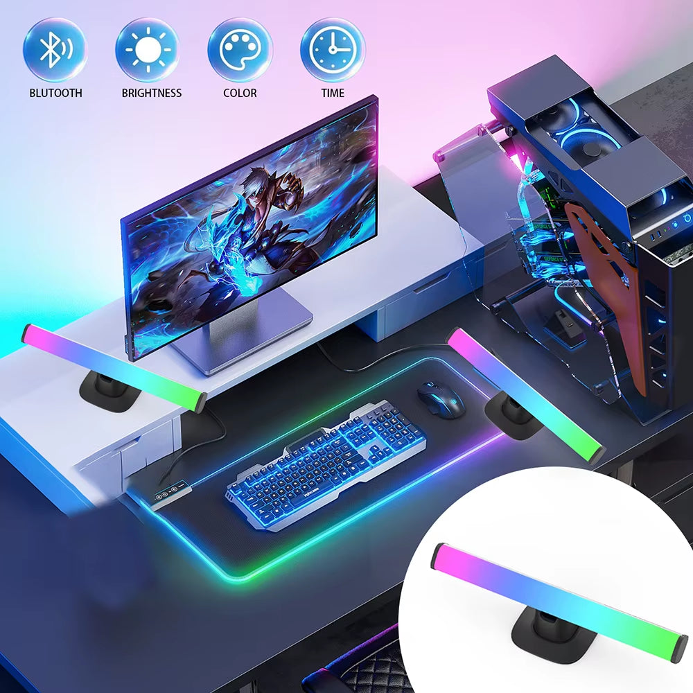 RGBIC Pickup Light Music Rhythm Lights Christmas Decoration LED Desktop Atmosphere Light Bar for Halloween Party
