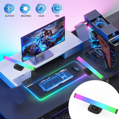 RGBIC Pickup Light Music Rhythm Lights Christmas Decoration LED Desktop Atmosphere Light Bar for Halloween Party