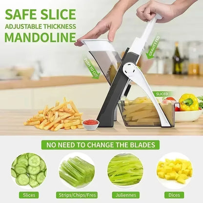 1Pc Manual Slicer Multifunction Adjustable Vegetable Food Household Chopper and Potato Grinder Veggie Chopper Kitchen Tools
