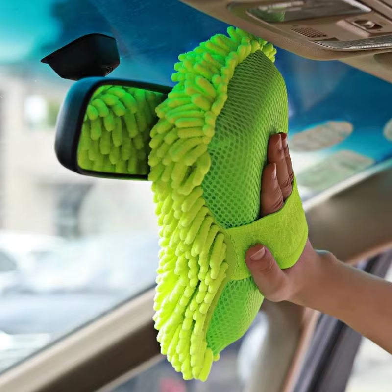Chenille Car Wash Glove Microfiber Car Wash Sponge Care Washing Detailing Brush Pad Multifunction Glove Cleaning Tool