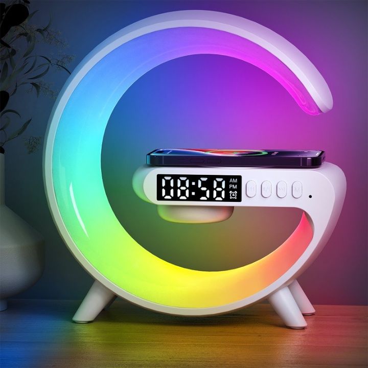 G Shaped LED Lamp Bluetooth Speaker Charger