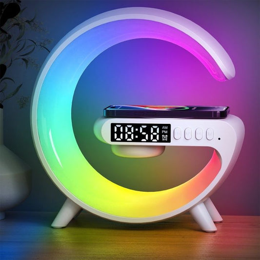 G Shaped LED Lamp Bluetooth Speaker Charger