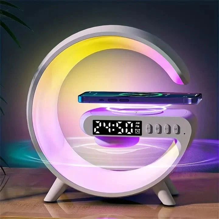 G Shaped LED Lamp Bluetooth Speaker Charger