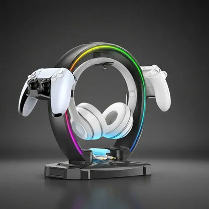 Headphone and Controller Stand with RGB Lighting