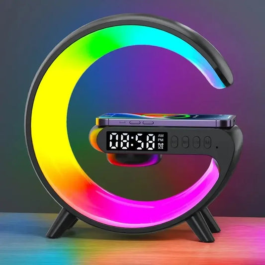 G Shaped LED Lamp Bluetooth Speaker Charger