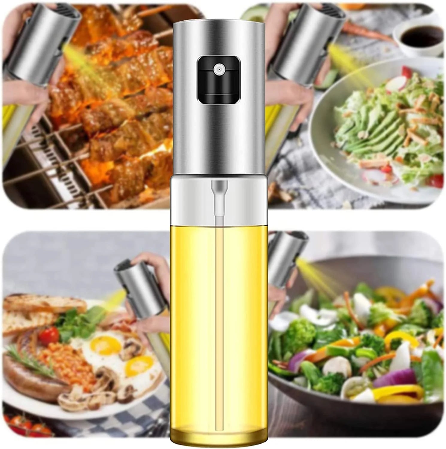 Oil Sprayer for Cooking, Olive Oil Sprayer Mister, 100Ml Olive Oil Spray Bottle, Olive Oil Spray for Salad, BBQ, Kitchen Baking, Roasting