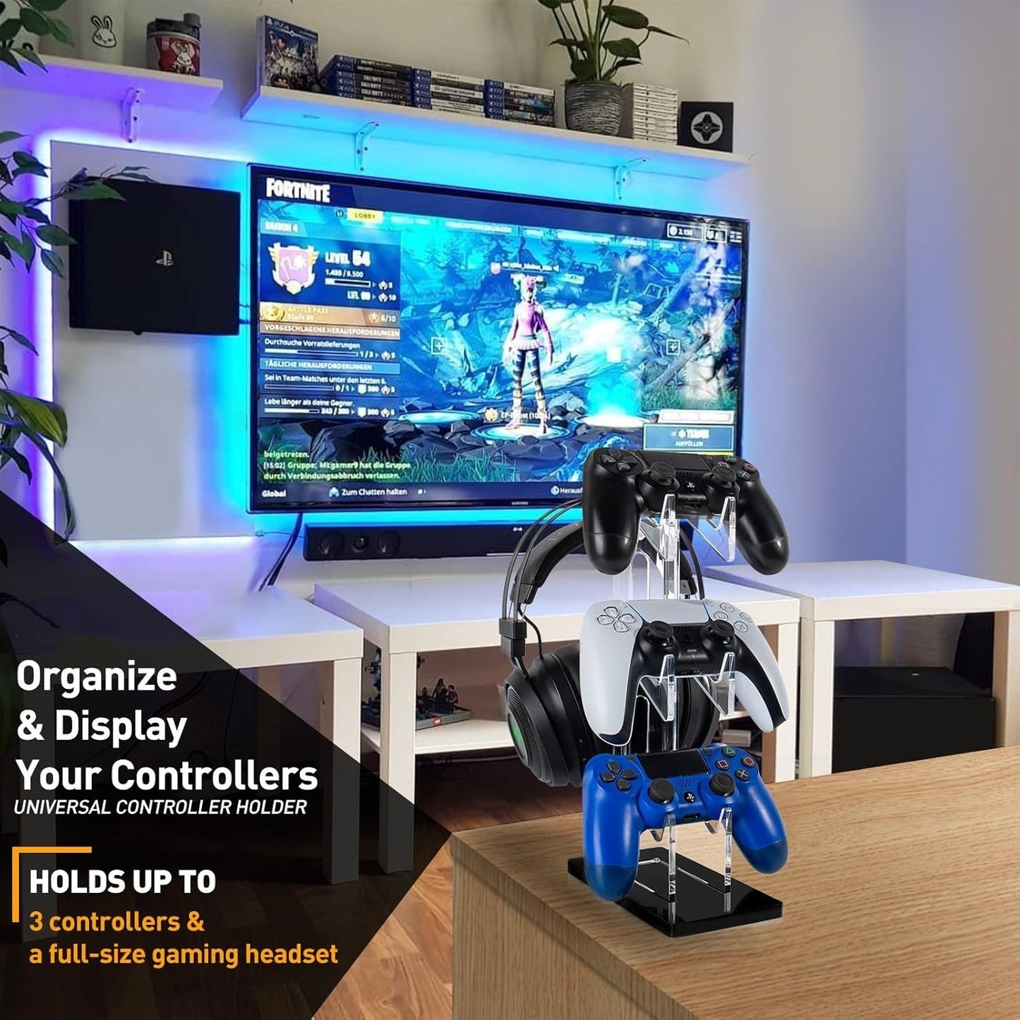 3-Tier Universal Controller Holder for Xbox Gaming Headset Switch,Nintend