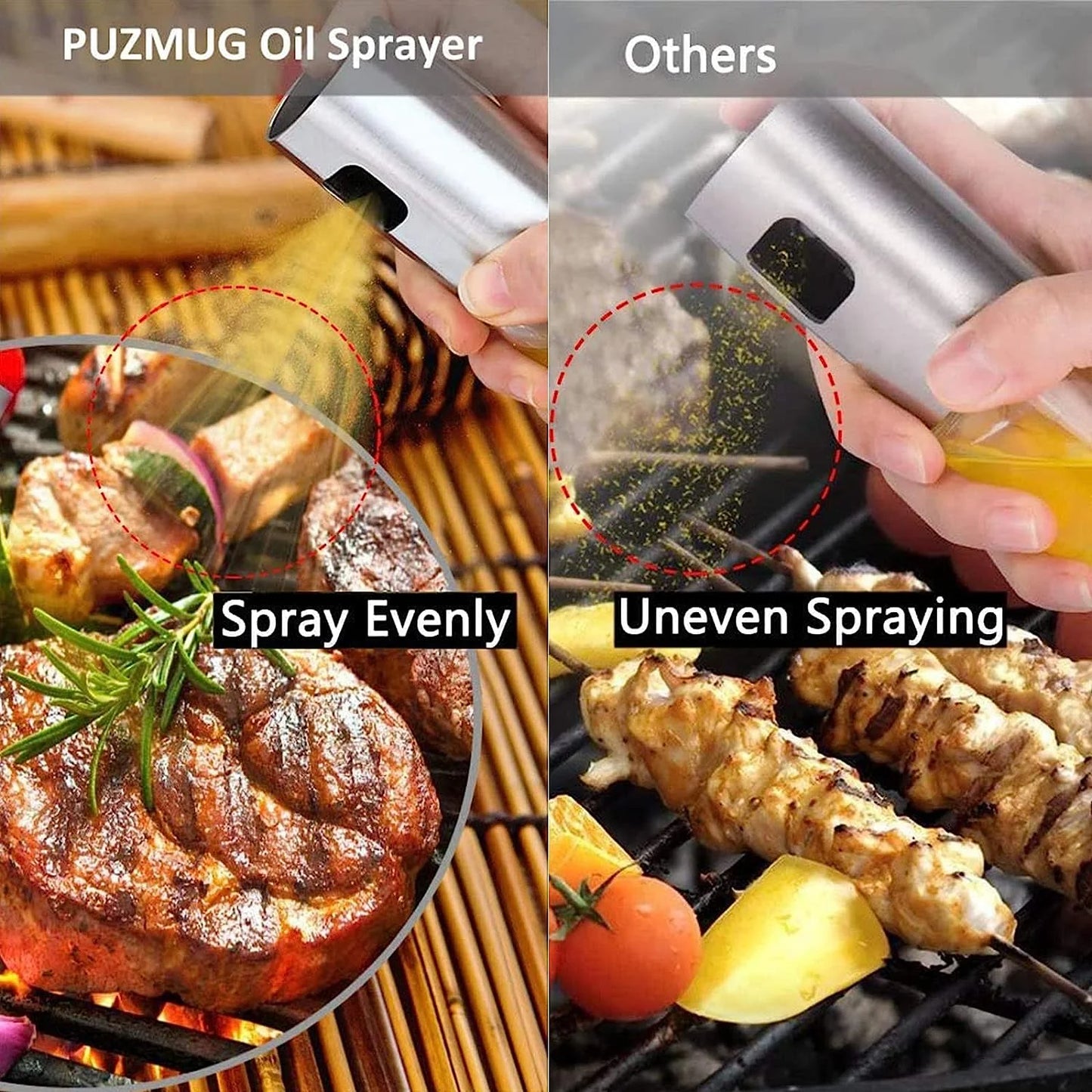 Oil Sprayer for Cooking, Olive Oil Sprayer Mister, 100Ml Olive Oil Spray Bottle, Olive Oil Spray for Salad, BBQ, Kitchen Baking, Roasting