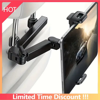 Telescopic Car Rear Pillow Phone Holder Tablet Rotating Holder Car Back Seat Stand Headrest Bracket Universal Holder Accessories