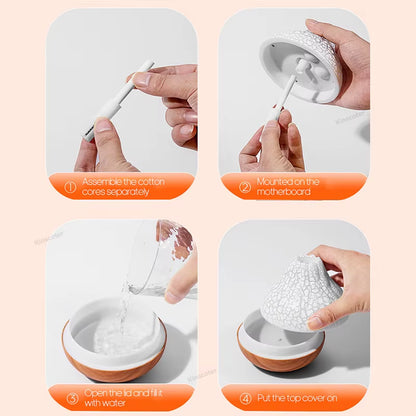 Creative Volcano Air Humidifier Desktop Electric USB Humidificadore Water Mist Diffuser Purifier Air Freshener