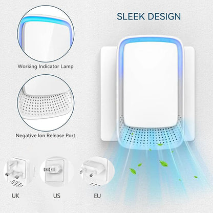 Portable Mini Air Purifier Freshener Deodorizer Negative Ionizer Home Office Air Cleaner for Pets Smokers Toilet - Single Piece